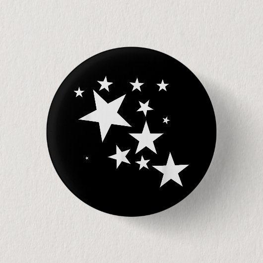 White-Stars-Kostümgeschenk im Star-Design Button (Vorderseite)