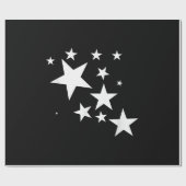 White-Stars-Kostümgeschenk im Star-Design Geschenkpapier (Flach)