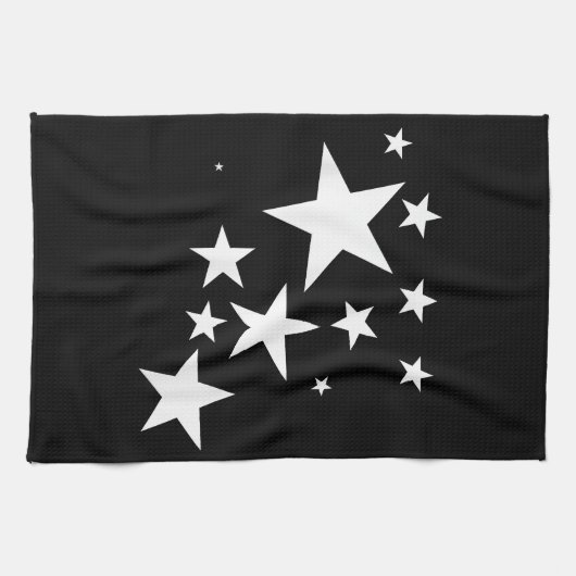 White-Stars-Kostümgeschenk im Star-Design Geschirrtuch (Horizontal)