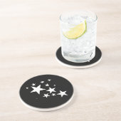 White-Stars-Kostümgeschenk im Star-Design Getränkeuntersetzer (Seite)