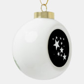White-Stars-Kostümgeschenk im Star-Design Keramik Kugel-Ornament (Links)