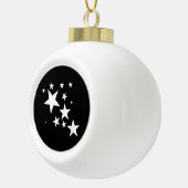 White-Stars-Kostümgeschenk im Star-Design Keramik Kugel-Ornament (Rechts)
