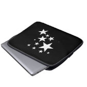 White-Stars-Kostümgeschenk im Star-Design Laptopschutzhülle (Vorne Knopf)
