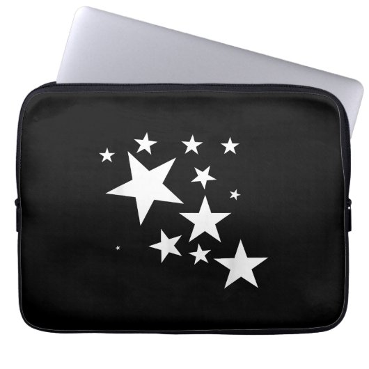 White-Stars-Kostümgeschenk im Star-Design Laptopschutzhülle (Vorderseite)