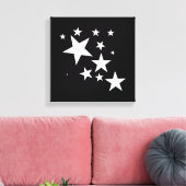 White-Stars-Kostümgeschenk im Star-Design Leinwanddruck (Insitu (Wohnzimmer))