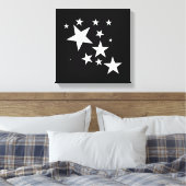 White-Stars-Kostümgeschenk im Star-Design Leinwanddruck (Insitu (Schlafzimmer))