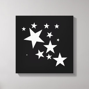 White-Stars-Kostümgeschenk im Star-Design Leinwanddruck