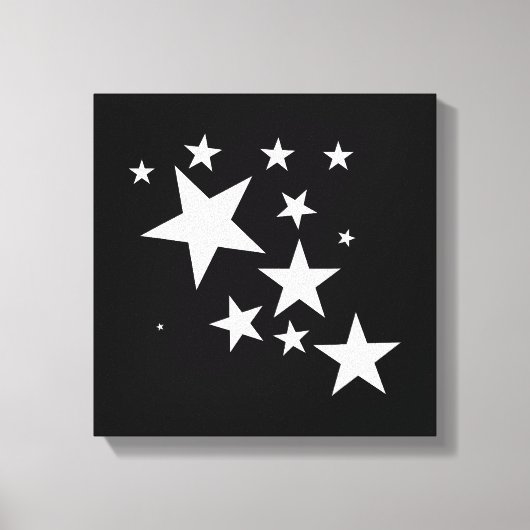 White-Stars-Kostümgeschenk im Star-Design Leinwanddruck (Vorderseite)