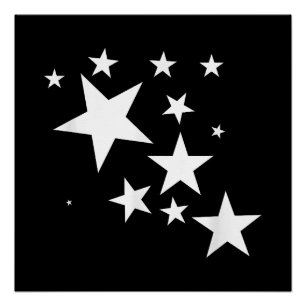 White-Stars-Kostümgeschenk im Star-Design Poster