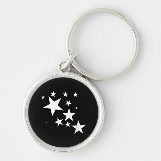 White-Stars-Kostümgeschenk im Star-Design Schlüsselanhänger (Vorne)