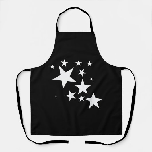 White-Stars-Kostümgeschenk im Star-Design Schürze (Vorderseite)