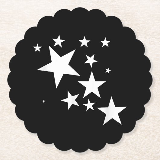 White-Stars-Kostümgeschenk im Star-Design Untersetzer (Vorderseite)