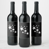 White-Stars-Kostümgeschenk im Star-Design Weinetikett (Flaschen)