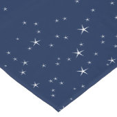 White Stars Navy Blue Background Pattern Kurzer Tischläufer (Ecke)