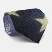 White Stars Necktie Krawatte (Gerollt)