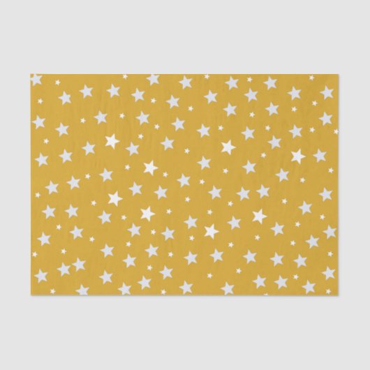 White Stars on Color Gold Seidenpapier (Vorderseite)