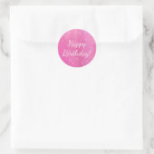 White Stars on Pink Blends Happy Birthday Stickers (Tasche)