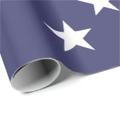 White Stars Patriotic American Flag Muster Geschenkpapier (Rolleneckpunkt)