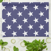 White Stars Patriotic American Flag Muster Geschirrtuch (Gefaltet)