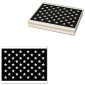 White Stars Patriotic American Flag Muster Gummistempel (Stempel)