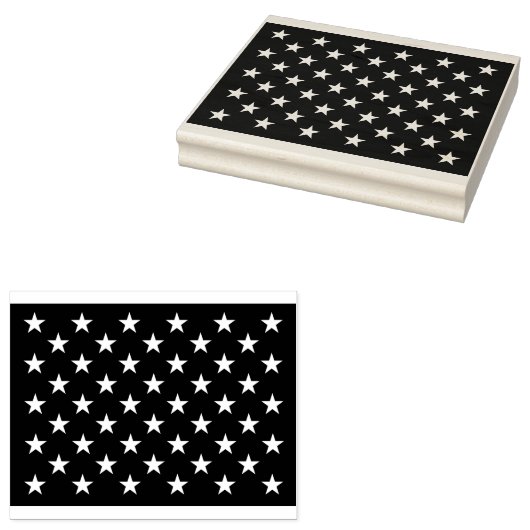 White Stars Patriotic American Flag Muster Gummistempel (Stempel)