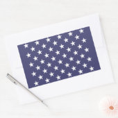 White Stars Patriotic American Flag Muster Rechteckiger Aufkleber (Umschlag)