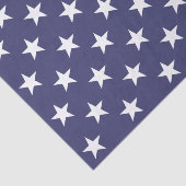 White Stars Patriotic American Flag Muster Seidenpapier (Ausschnitt)
