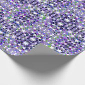 White Stars Purple Bold Modern Fun Event Geschenkpapier (Ecke)