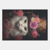 White Steampunk Cats, Roses, Decoupage Geschenkpapier Set (Vorderseite 3)