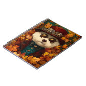 White Steampunk Whimsy Niedlich Hund T1 Novelty Notizblock (Linke Seite)