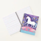 White Stepping Unicorn Elementarart Notizblock (Innenseite)