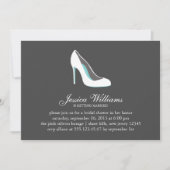 White Stiletto Heel Brautparty Einladung (Vorderseite)