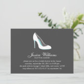 White Stiletto Heel Brautparty Einladung (Stehend Vorderseite)