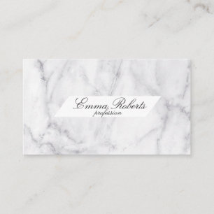 White Stone Business Card Visitenkarte