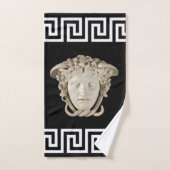 White Stone Medusa Griechischer Designer Badhandtuch Set (Handtuch)