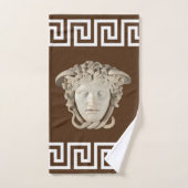 White Stone Medusa Griechischer Designer Badhandtuch Set (Handtuch)