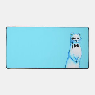 White Store Ermine Niedlich Ferret Lover Kunst, Di Schreibtischunterlage