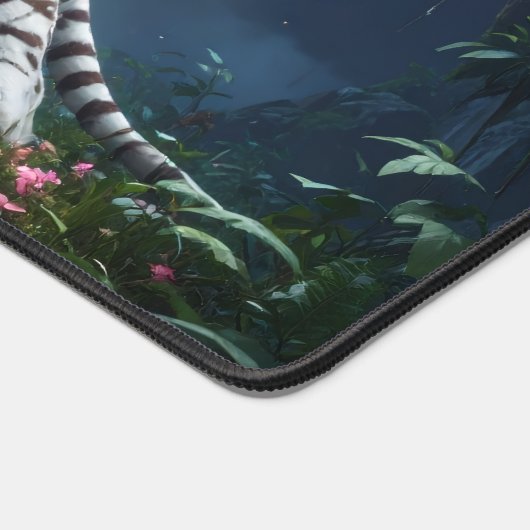 White Storm Tiger – Epic Fantasy Jungle Desk Mat Schreibtischunterlage (Ecke)