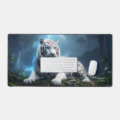 White Storm Tiger – Epic Fantasy Jungle Desk Mat Schreibtischunterlage (Tastatur & Maus)