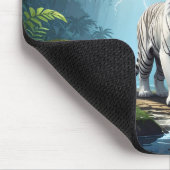 White Storm Tiger – Jungle Lightning Fantasy Mouse Mousepad (Ecke)