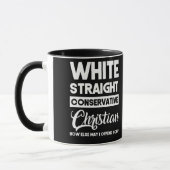 White Straight Konservative Christlich Offensive Tasse (Links)