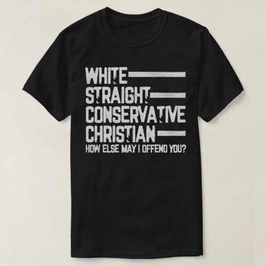 White Straight Konservative Christlich Patriotic C T-Shirt (Design vorne)