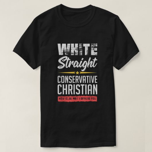 White Straight Konservative Christlich T-Shirt (Design vorne)