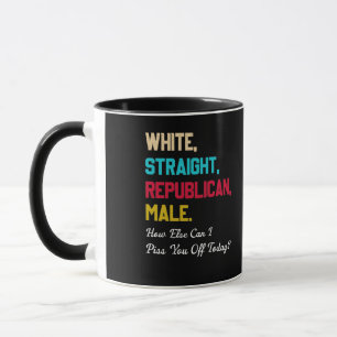White Straight Republikaner Male Funny Republikane Tasse