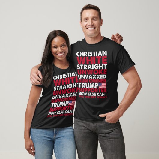White Straight Unwok Unvaxxed Trump Unterstützer d T-Shirt (Unisex)