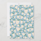 White Strawberry Niedlich Pineberry CUSTOM BABY SH Einladung (Rückseite)