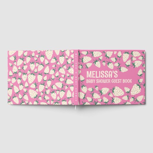 White Strawberry Niedlich Pineberry CUSTOM BABY SH Gästebuch (Voll)