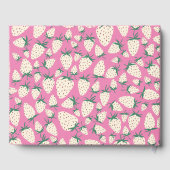 White Strawberry Niedlich Pineberry CUSTOM BABY SH Gästebuch (Rückseite)