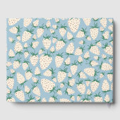 White Strawberry Niedlich Pineberry CUSTOM BABY SH Gästebuch (Rückseite)