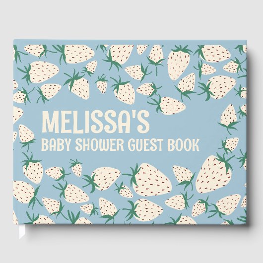 White Strawberry Niedlich Pineberry CUSTOM BABY SH Gästebuch (Vorderseite)